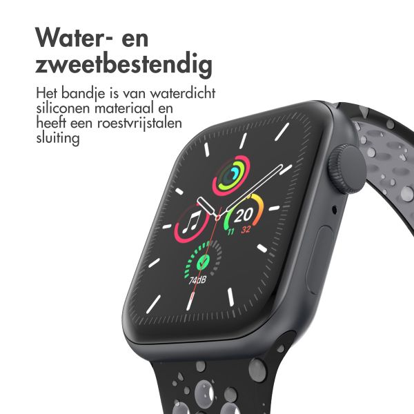 imoshion Sport⁺ bandje Apple Watch Series 1 t/m 11 / SE / Ultra (44/45/46/49 mm) - Maat M/L - Black & Anthracite
