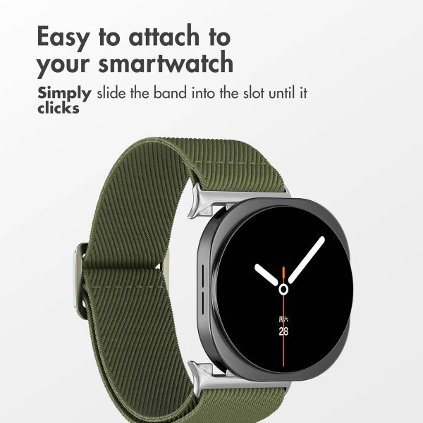 imoshion Elastic Nylon Band Samsung Galaxy Watch 9 (40/44mm) / Watch 8 (40/44mm) / Classic (46mm) - Green