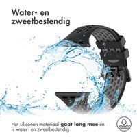 imoshion Siliconen sport bandje gesp Apple Watch Series 1 t/m 9 / SE (38/40/41 mm) | Series 10 (42 mm) - Zwart / Grijs