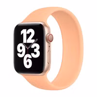 Apple Siliconen solobandje Apple Watch | 44/45/46/49 mm - Maat 9 - Cantaloupe