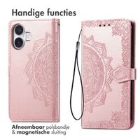 imoshion Mandala Bookcase iPhone 16 - Rosé Goud