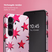 Selencia Vivid Tough Backcover Samsung Galaxy S24 - Stars Rubine Red Light Pink