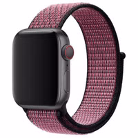 Apple Nike Sport Loop Band Apple Watch | 38/40/41/42 mm - Black / Pink Blast