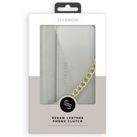 Selencia Eny Uitneembare Vegan Lederen Clutch iPhone Xr - Grijs