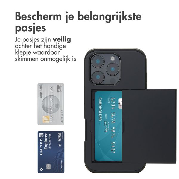imoshion Backcover met pasjeshouder Apple iPhone 16 Pro - Zwart