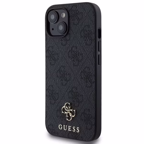 Guess 4G Metal Logo Backcover MagSafe Apple iPhone 15 - Zwart