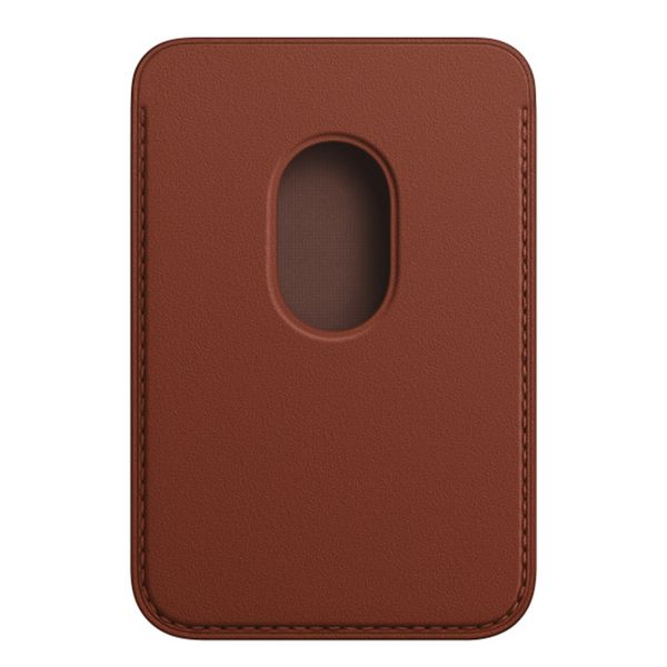 Apple Leather Wallet MagSafe (Apple Wallet 2nd Generation) - with Built-in AirTag Feature - Umber