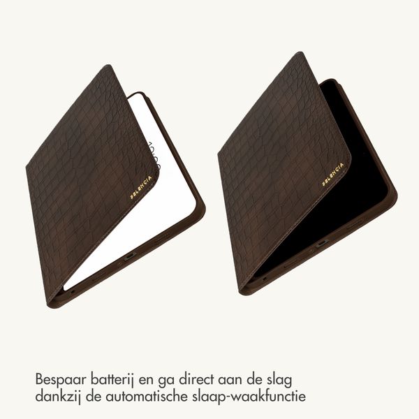 Selencia Croco bookcase Samsung Galaxy Tab A11 Plus / A9 Plus - Choco Brown