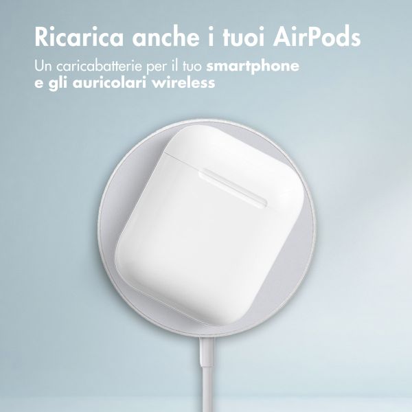 Accezz Wireless Charger USB-C - MagSafe en Qi2 Draadloze Oplader - 1 meter - Wit