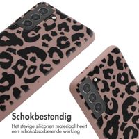 imoshion Siliconen design hoesje met koord Samsung Galaxy S21 Plus - Animal Pink