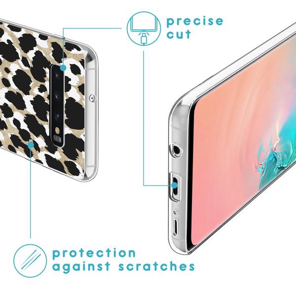 imoshion Design hoesje Samsung Galaxy S10 - Luipaard / Zwart