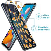 imoshion Design hoesje Samsung Galaxy A21s - Pizza - Geel