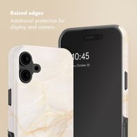Selencia Vivid Back Cover Apple iPhone 16 - Golden Beige Marble