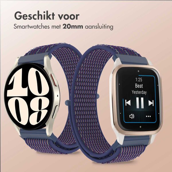 imoshion Nylon bandje klittenband - Universeel 20 mm aansluiting - Indigo