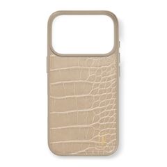 iDeal of Sweden Vegan Leather MagSafe Backcover Apple iPhone 17 Pro - Warm Beige Croco