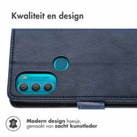 imoshion Luxe Bookcase Motorola Moto G71 - Donkerblauw