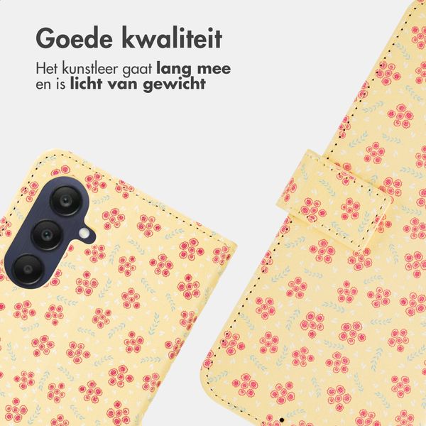 imoshion Design Bookcase Samsung Galaxy A26 - Sunny Yellow Petite Flowers