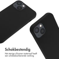 imoshion Siliconen hoesje met koord iPhone 13 - Zwart