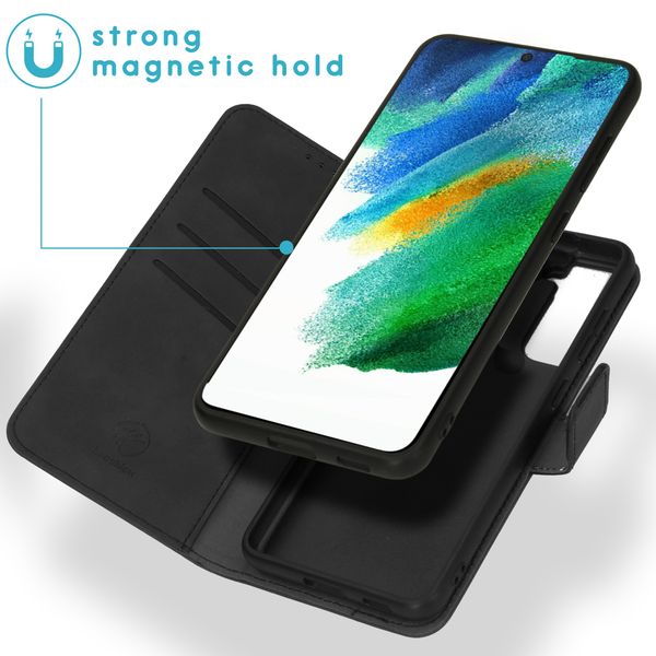 imoshion Uitneembare 2-in-1 Luxe Bookcase Samsung Galaxy S21 FE - Zwart