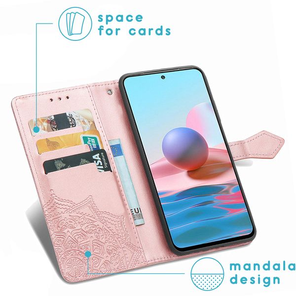 imoshion Mandala Bookcase Xiaomi Redmi Note 10 (4G) / Note 10S - Rosé Goud