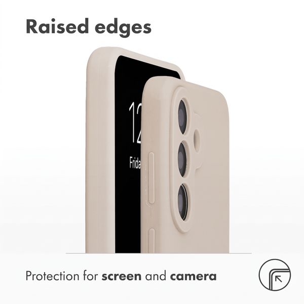 Accezz Liquid Silicone Back Cover with MagSafe Samsung Galaxy S26 FE - Stone