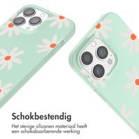 imoshion Siliconen design hoesje met koord Apple iPhone 13 Pro - Green Flower Distance