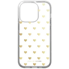 iDeal of Sweden Clear Case iPhone 14 Pro - Golden Hearts