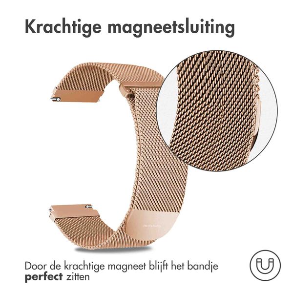 imoshion Milanees magnetisch bandje  - Universeel 22 mm aansluiting - Maat S - Rosé Goud