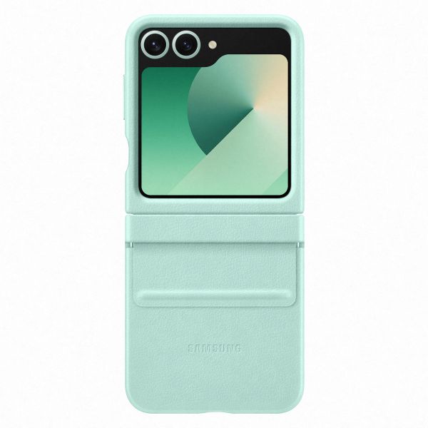 Samsung Originele KindSuit Vegan Leather Case Samsung Galaxy Z Flip 6 / Flip 7 FE - Mint