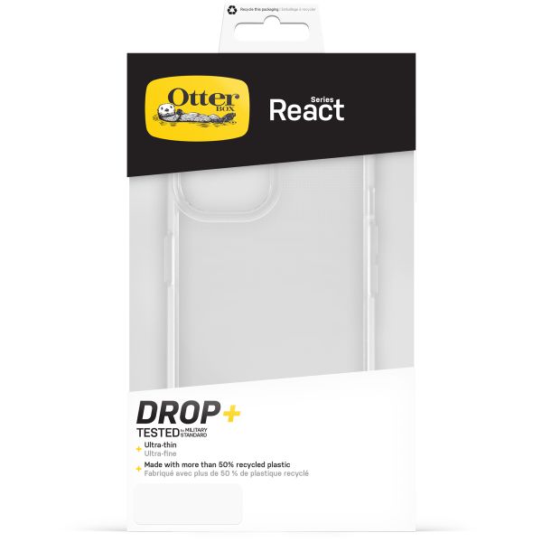 OtterBox React Backcover Apple iPhone 15 - Transparant