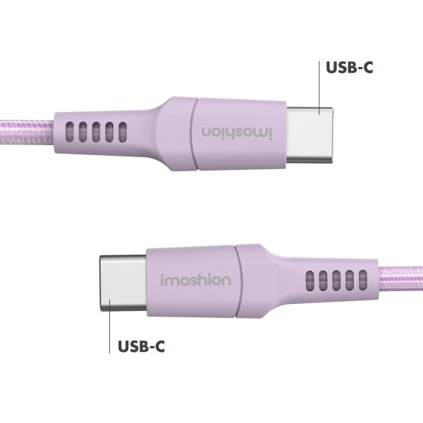 imoshion Braided USB-C naar USB-C kabel - 1 meter - Lila