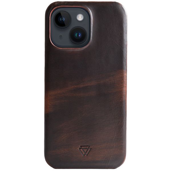 Wachikopa Full Wrap Backcover iPhone 14 - Dark Brown