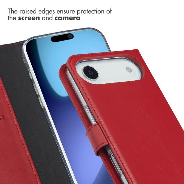 Selencia Genuine Leather Book Case Apple iPhone Air - Red