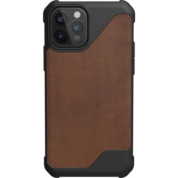 UAG Metropolis LT Backcover iPhone 12 (Pro) - Leather Brown