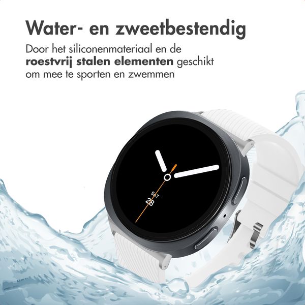 imoshion Flexibel Siliconen bandje Samsung Galaxy Watch 9 (40/44mm) / Watch 8 (40/44mm) / Classic (46mm) - Wit