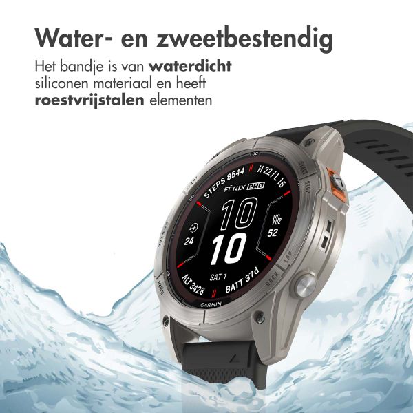 imoshion QuickFit® Siliconen bandje  - Garmin 26 mm aansluiting - Zwart