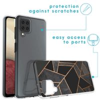 imoshion Design hoesje Samsung Galaxy A12 - Grafisch Koper / Zwart