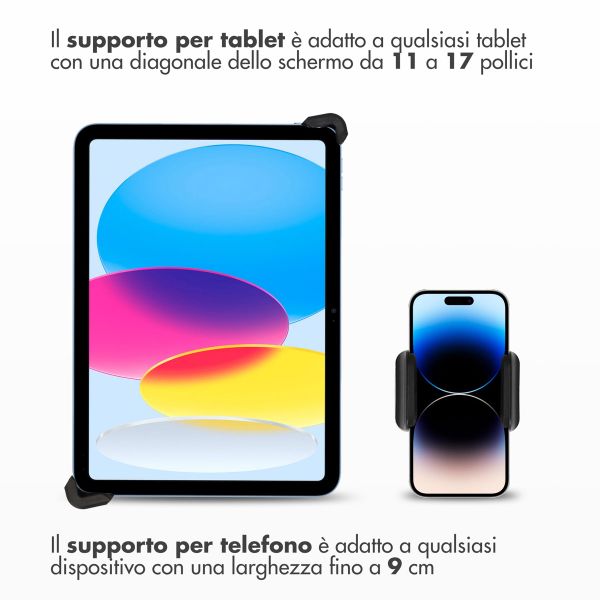 imoshion Flexibele tablethouder bureau - inclusief telefoonhouder - Zwart