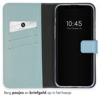 Selencia Echt Leren Bookcase Apple iPhone 15 - Air Blue