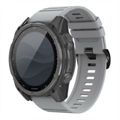 imoshion QuickFit® Stripe Siliconenbandje  - Garmin 26 mm aansluiting - Grijs