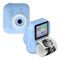 imoshion Kids Camera met Fotoprinter - Kindercamera - Foto's/Video's/Spelletjes - Lichtblauw