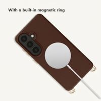 Selencia Rivièra MagSafe Back Cover with detachable hooks Samsung Galaxy S26 - Choco Brown
