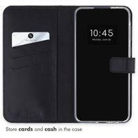 Selencia Genuine Leather Book Case Samsung Galaxy A37 (5G) - Black