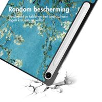 imoshion Design Trifold Bookcase Samsung Galaxy Tab S10 Lite / S9 11.0 inch / Tab S10 FE / S9 FE 10.9 inch - Green Plant