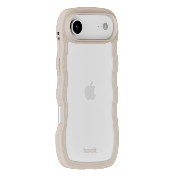 Holdit Wavy Case Apple iPhone Air - Transparent / Light Beige