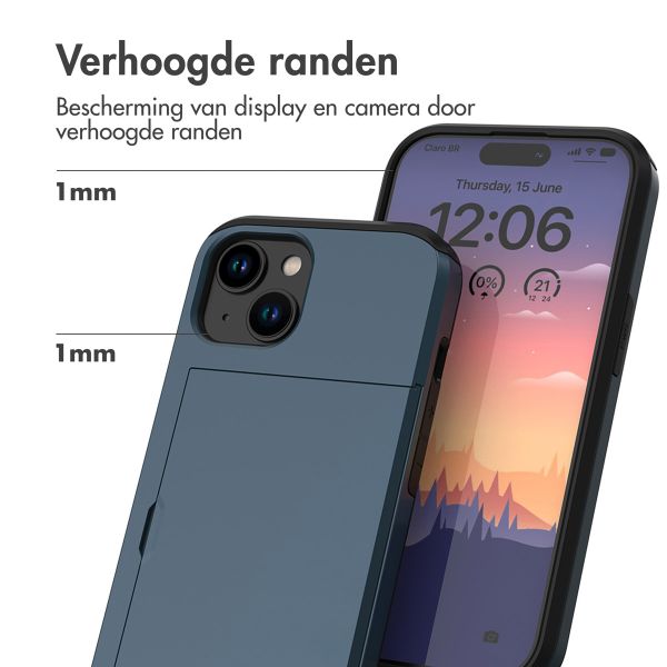 imoshion Backcover met pasjeshouder iPhone 15 - Donkerblauw