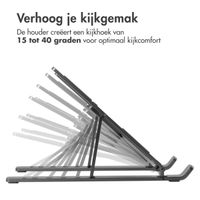 Accezz Laptop houder - Laptop standaard - Verstelbaar en opvouwbaar - Grijs
