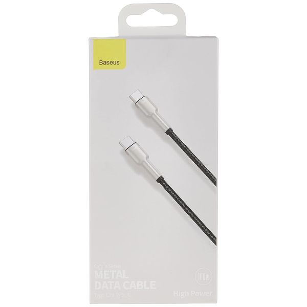 Baseus Cafule Series USB-C naar USB-C kabel - Metaal - 100 Watt - 1 meter - Zwart