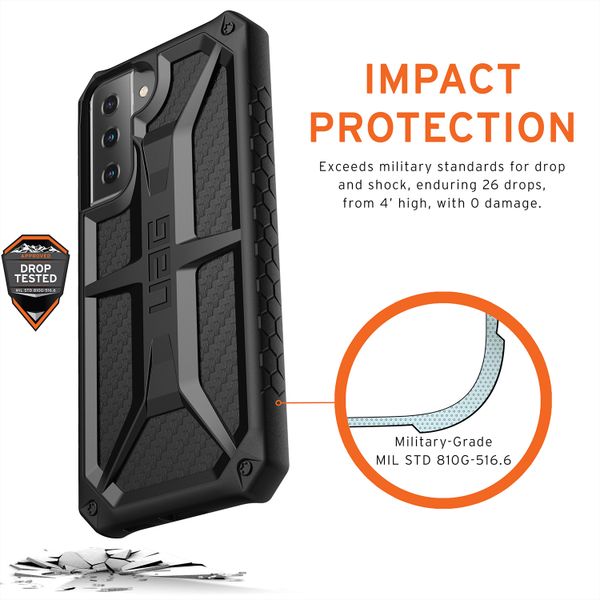 UAG Monarch Backcover Samsung Galaxy S21 - Carbon Fiber