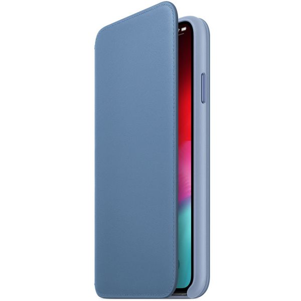 Apple Leather Folio Bookcase Apple iPhone Xs Max - Cornflower